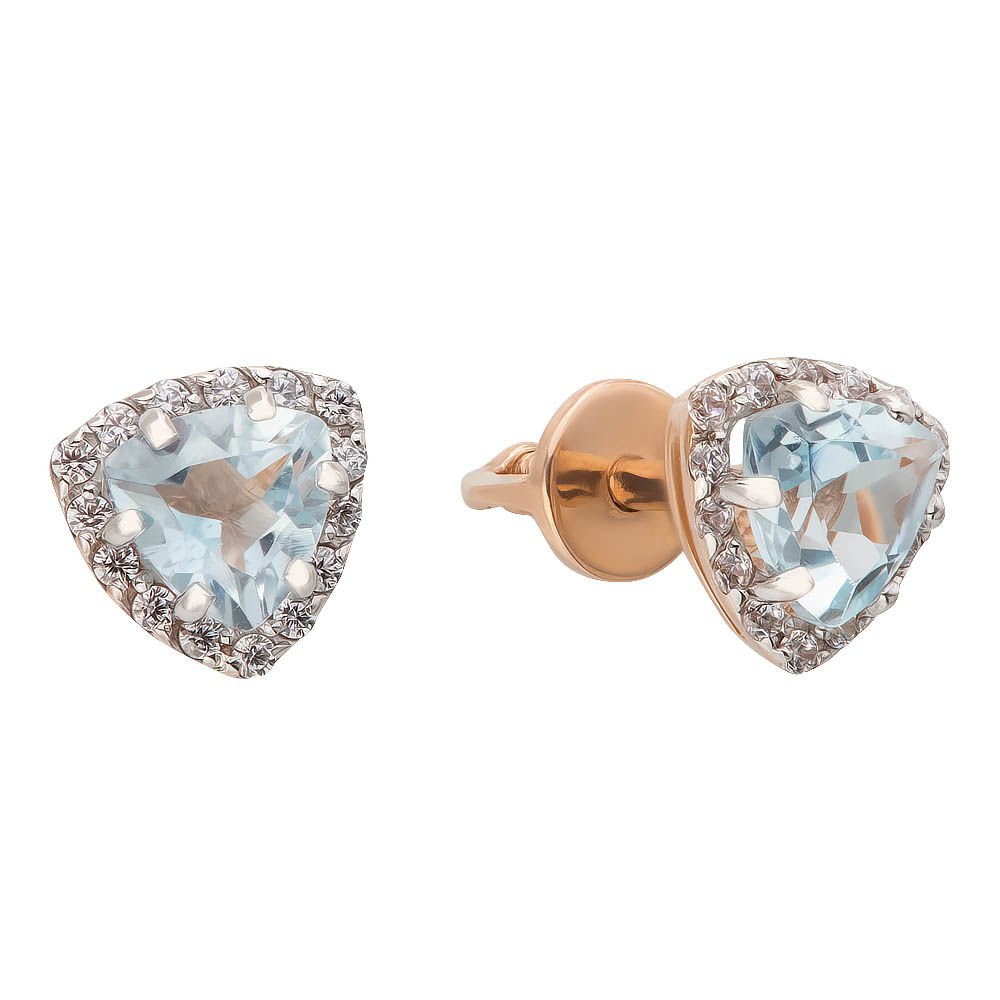 

Серьги из красного золота с топазом, фианитом 585Gold 202005349, 202005349
