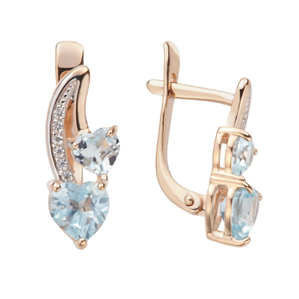 

Серьги из красного золота с топазом, фианитом 585Gold 202004248, 202004248