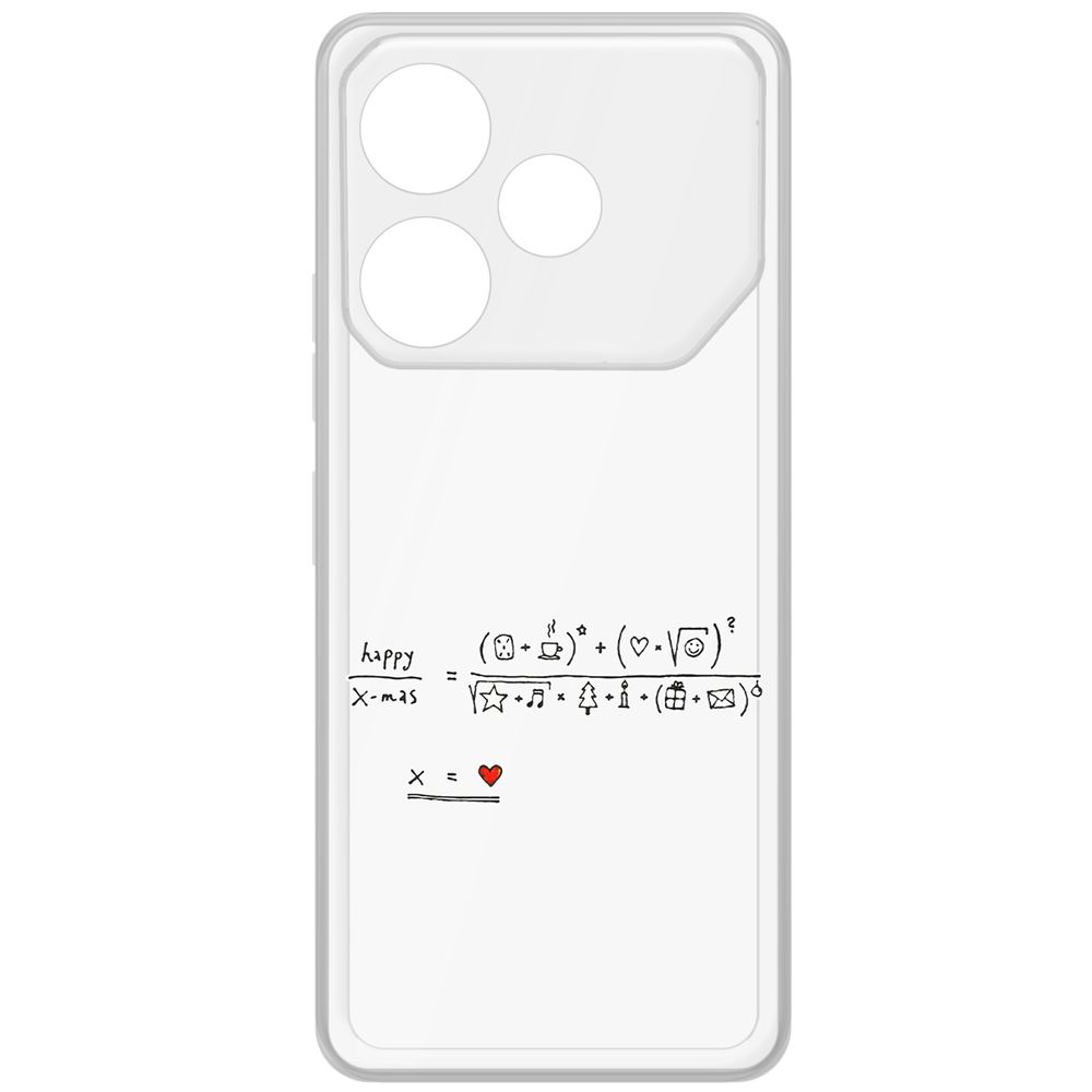 

Чехол-накладка Krutoff Clear Case Праздничная формула для TECNO Pova 6, Прозрачный
