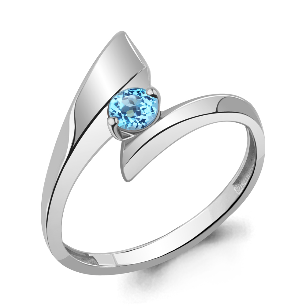 

Кольцо из серебра с топазом Aquamarine Aquamarine 6973905_925_р р. 18, 6973905_925_р