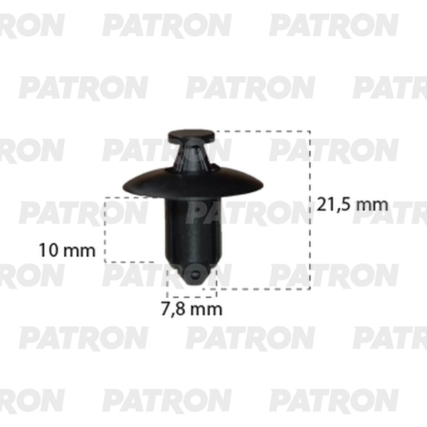 

PATRON P37-3193T Клипса пластмассовая Nissan, Toyota, SUZUKI применяемость: бампер, пороги