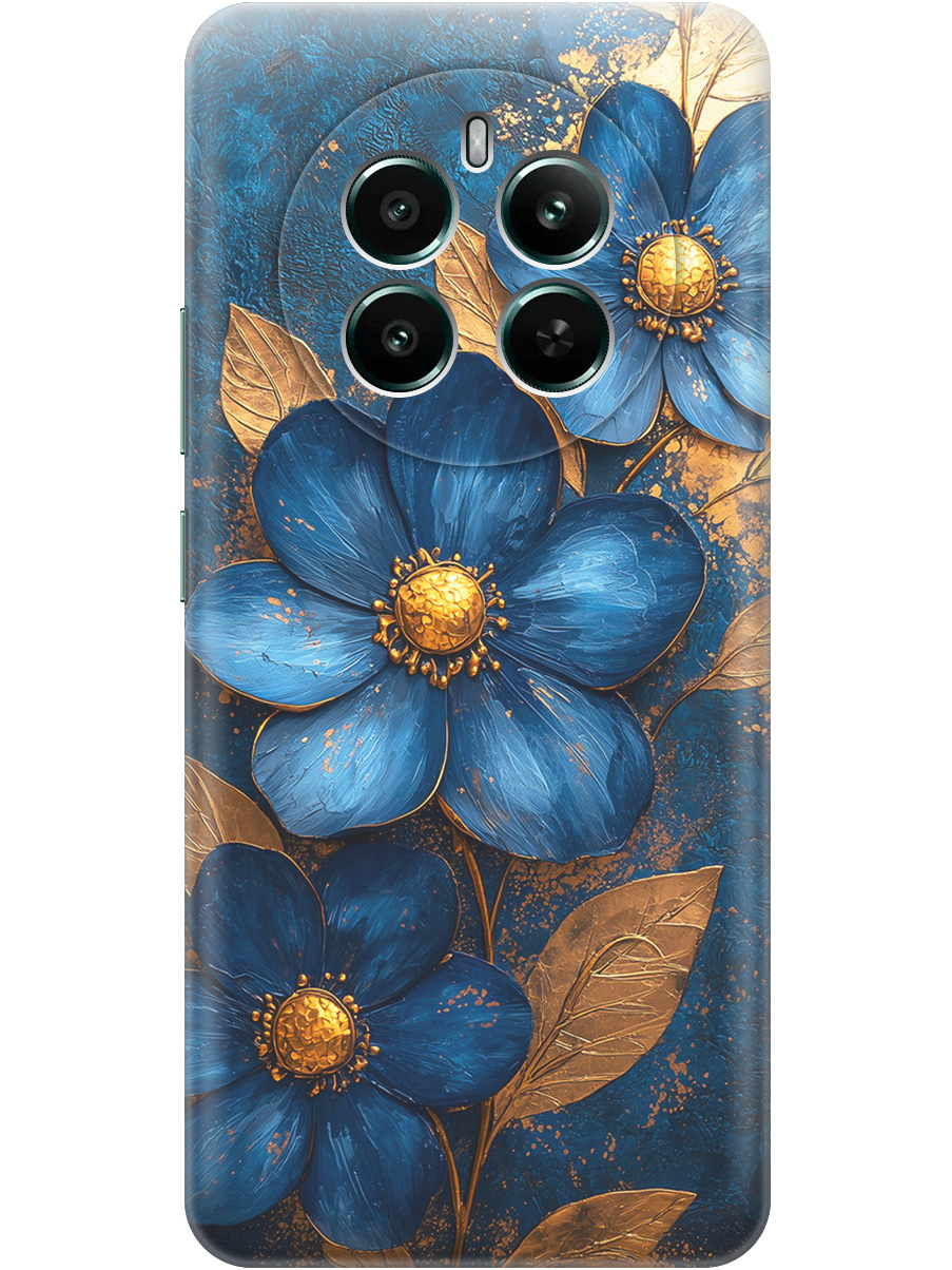 

Силиконовый чехол на Realme 12+ 5g/Narzo 70 Pro 5g с принтом 835339, Прозрачный;золотистый;синий, 783983223