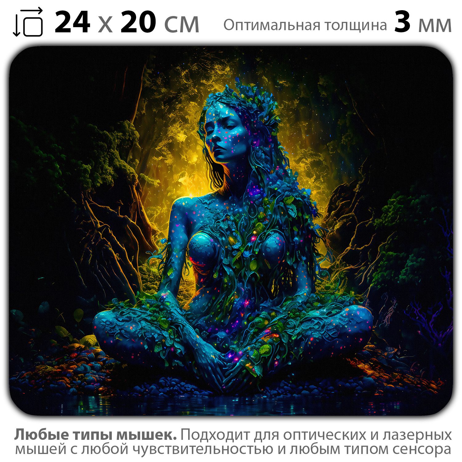 

Коврик для мыши NoBrand PAD03000641, Разноцветный, PAD03000641