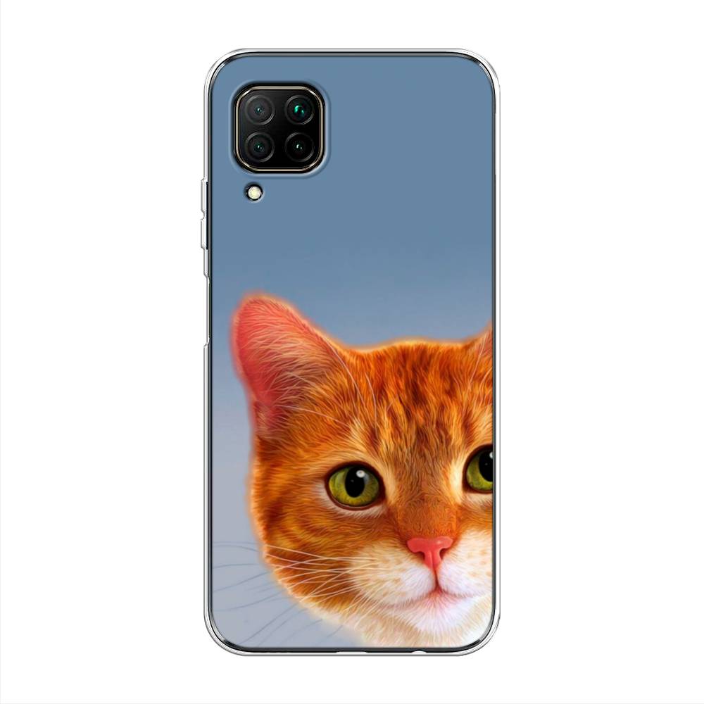 

Чехол на Huawei Nova 7i "Любопытный котик", Коричневый, 611850-1