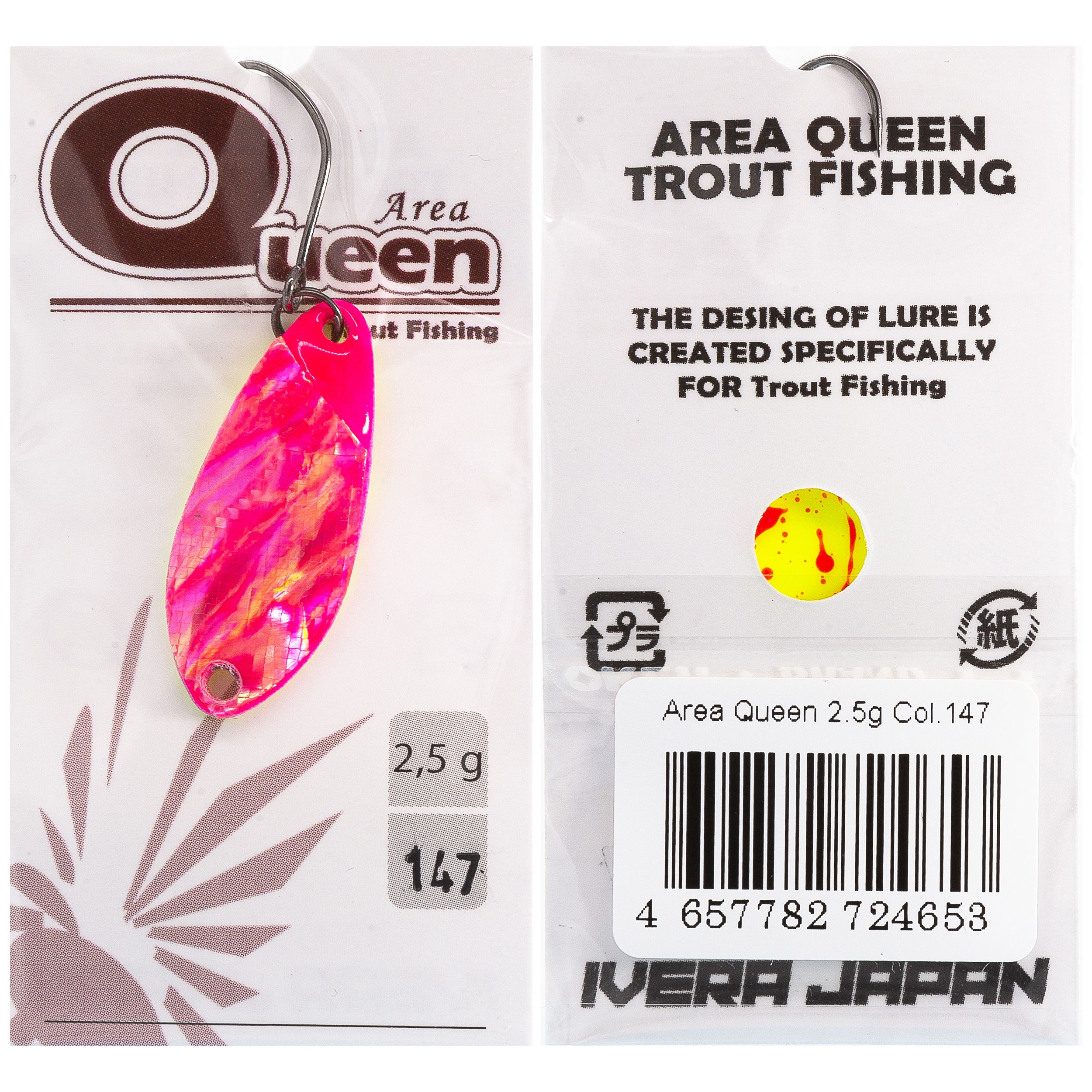 

Блесна D-Ocean Area Queen 2.5 гр цвет 147 Shell, Разноцветный, Area Queen
