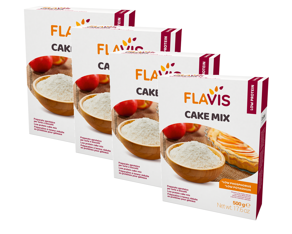 

Смесь для выпечки Flavis Cake mix, низкобелковая, 4 шт по 500 г