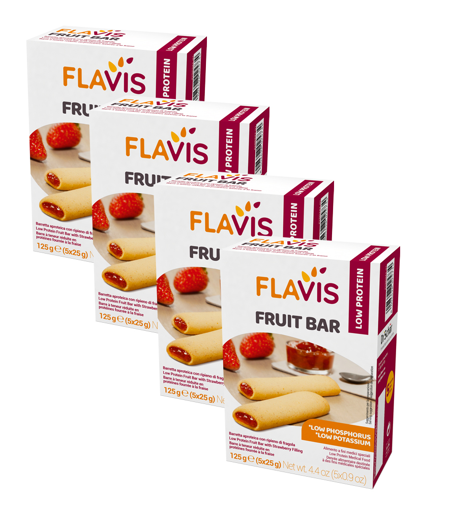 

Печенье батончик FLAVIS фруктовое с низким содержанием белка, 125 г 4 шт