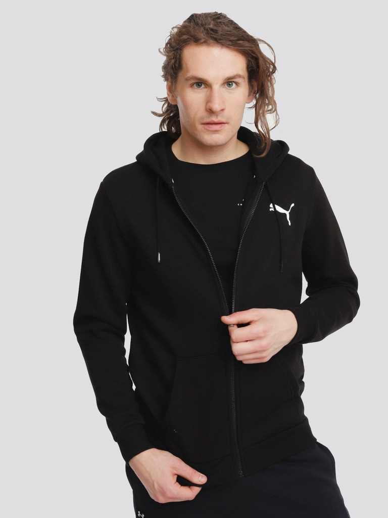 Толстовка мужская PUMA Ess Small Logo FZ Hoodie FL 58670251 черная XL