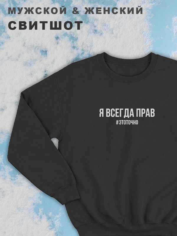 

Свитшот мужской SHARP&CUT CDC544185 черный S, CDC544185
