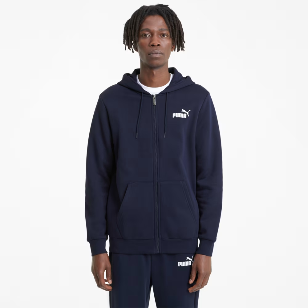 Толстовка мужская PUMA Ess Small Logo FZ Hoodie FL 58670206 синяя S синий