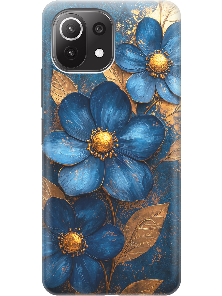 

Силиконовый чехол на Xiaomi Mi 11 Lite/11 Lite 5G с принтом 835250, Прозрачный;золотистый;синий, 725173323