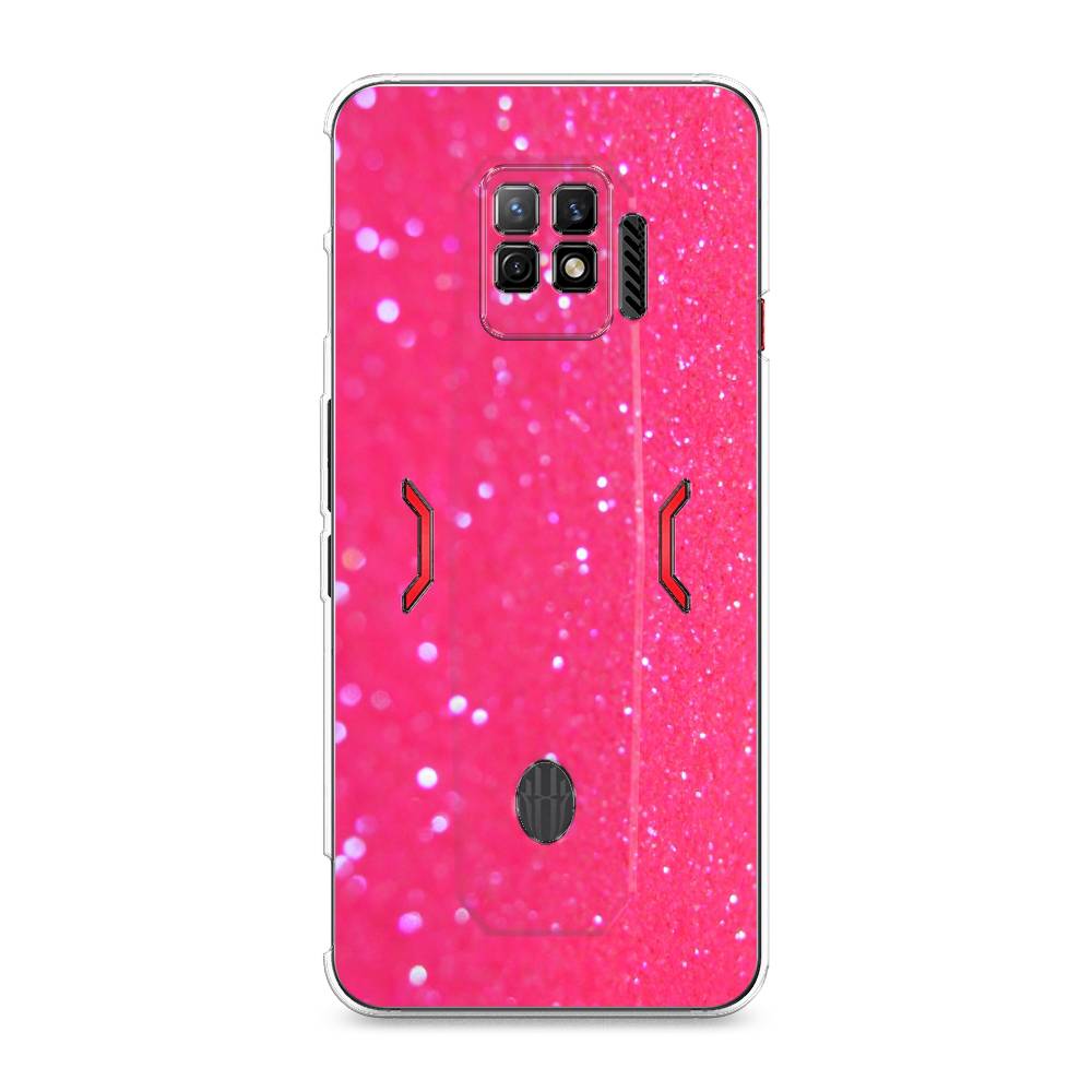 

Силиконовый чехол "Малиновые блестки рисунок" на ZTE Nubia Red Magic 7 Pro, Малиновые блестки рисунок