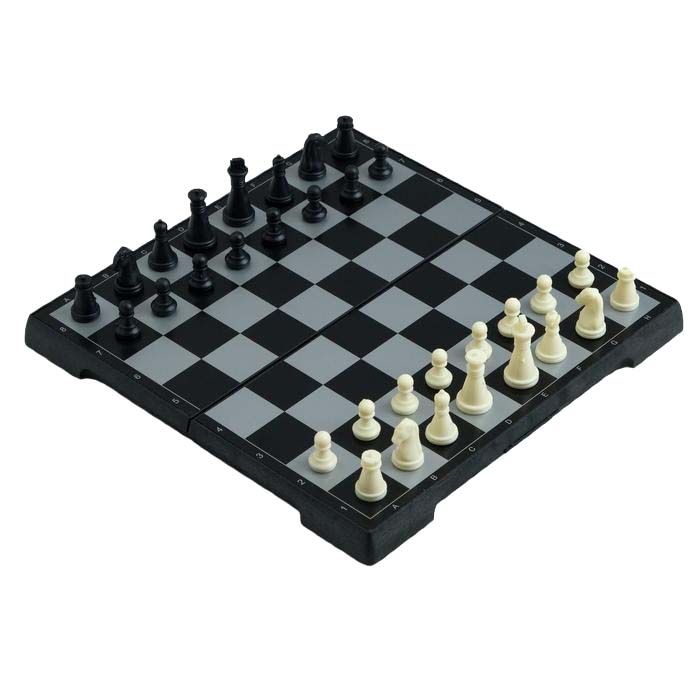 фото Игра настольная "шахматы", магнитная доска, 19.5 х 19.5 см, чёрно-белые nobrand