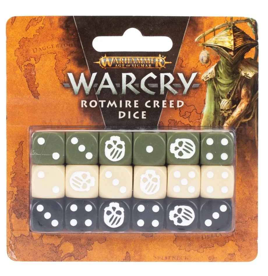 

Набор кубиков для игры Games Workshop Warhammer Warcry: Rotmire Creed Dice Слово Гнилотопи