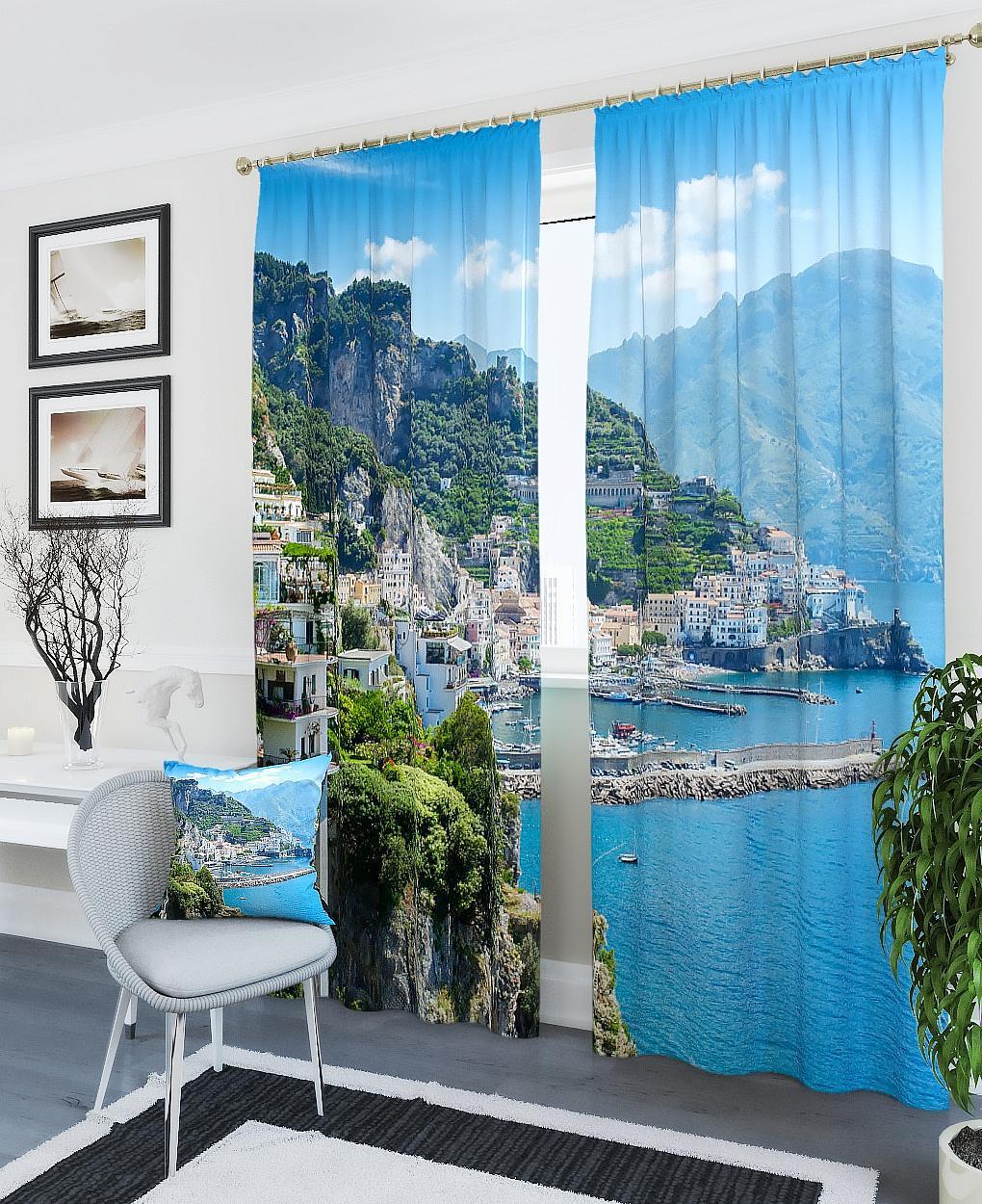 

Фотошторы AT HOME Берега Тирренского моря высота 260 см, ширина 150 см, 900062