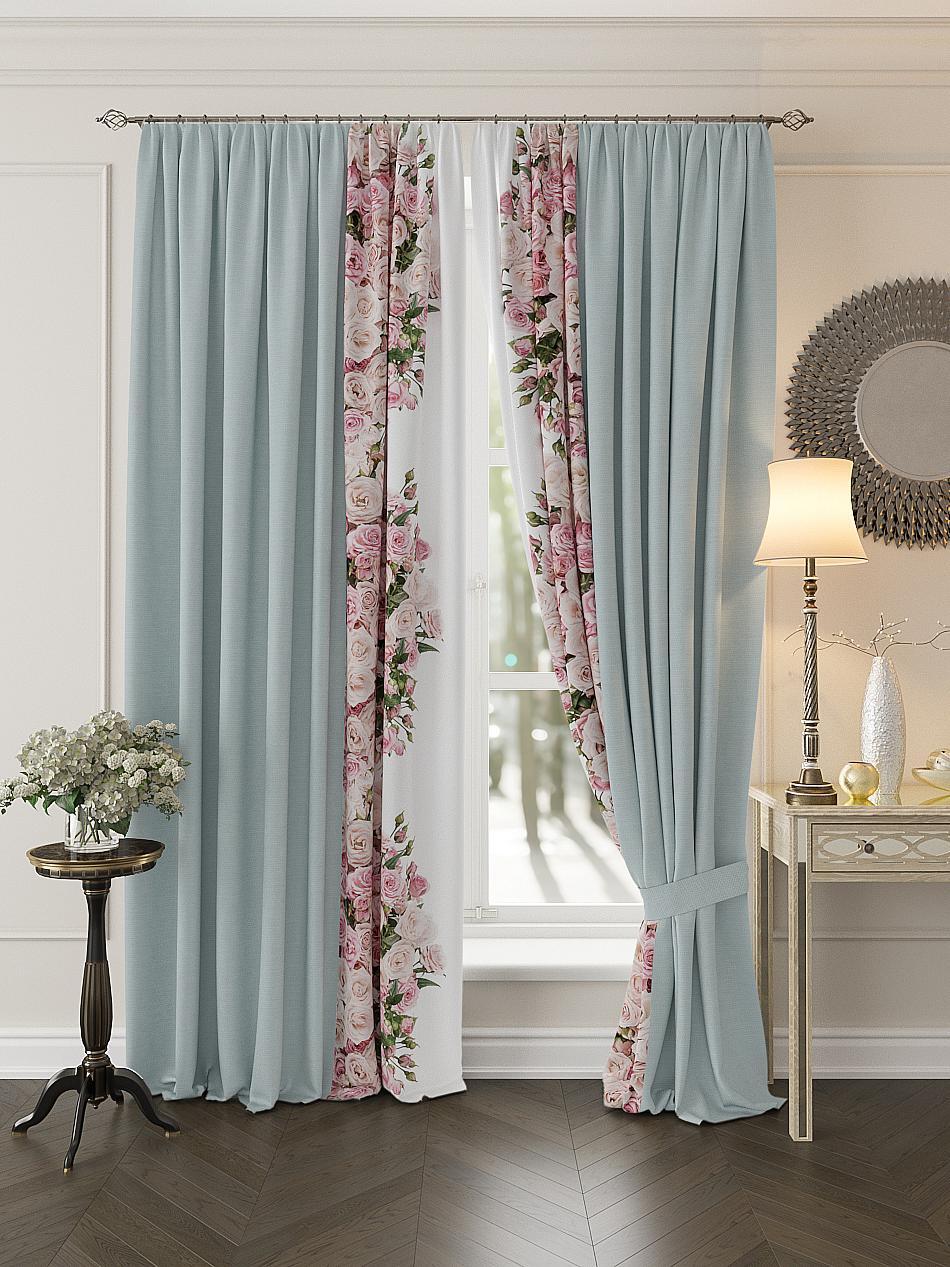 

Комплекты штор AT HOME / шторы в комнату 220х280 см / Виржили (голубой), 982061
