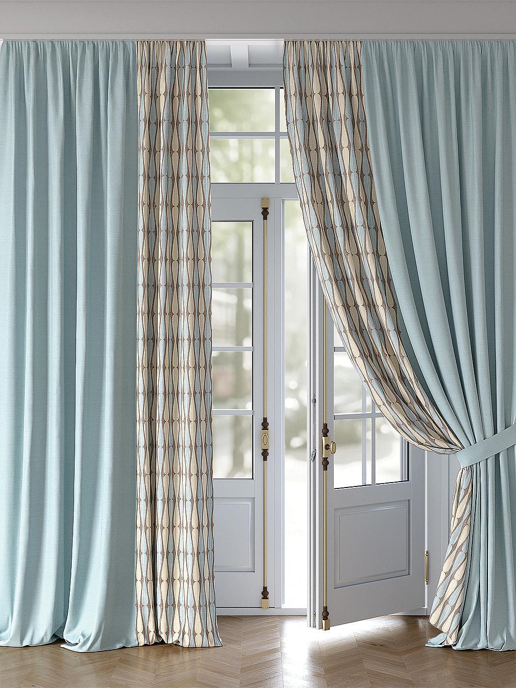 

Комплекты штор AT HOME / шторы в комнату 220х280 см / Конверс (голубой), 981149