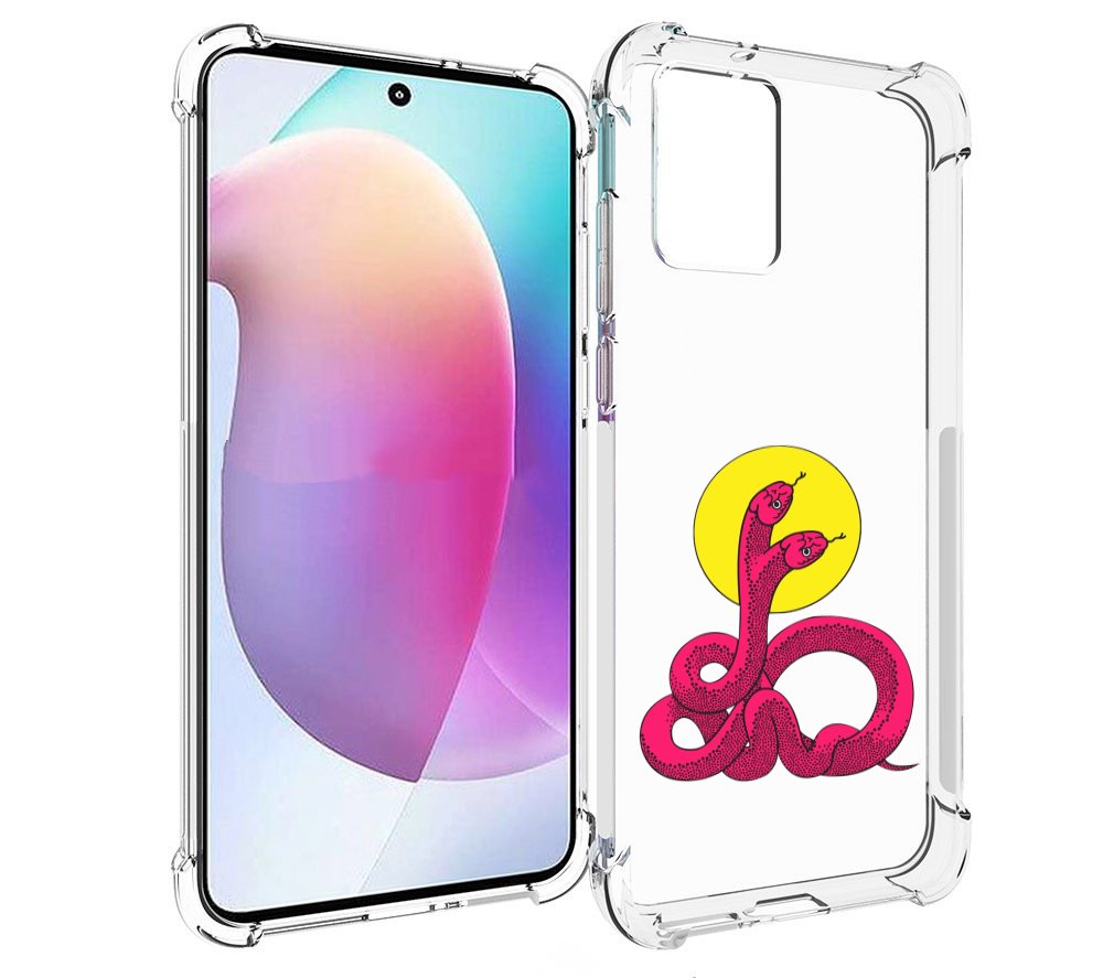 

Чехол MyPads двухголовая-змея для Motorola Edge 30 Neo, Прозрачный, Tocco