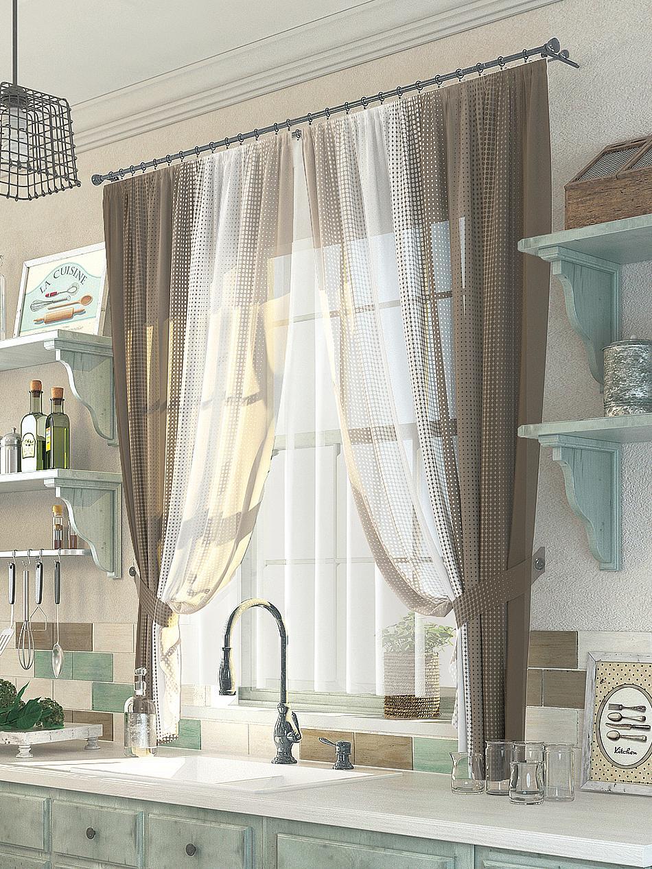

Тюль для комнаты AT HOME / Вуаль 150х180 см / Бернис (темно-коричневый), 976043