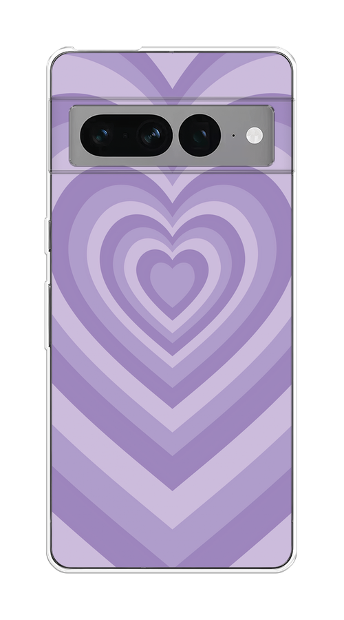 

Чехол на Google Pixel 7 Pro "Violet heart latte", Фиолетовый, 271350-1