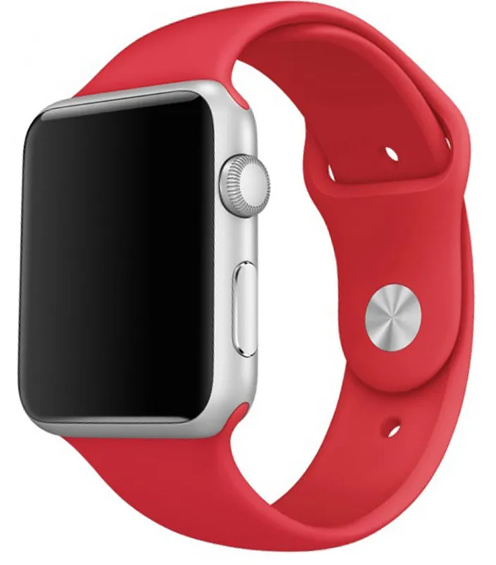 

Ремешок силиконовый для Apple Watch 40мм, красный