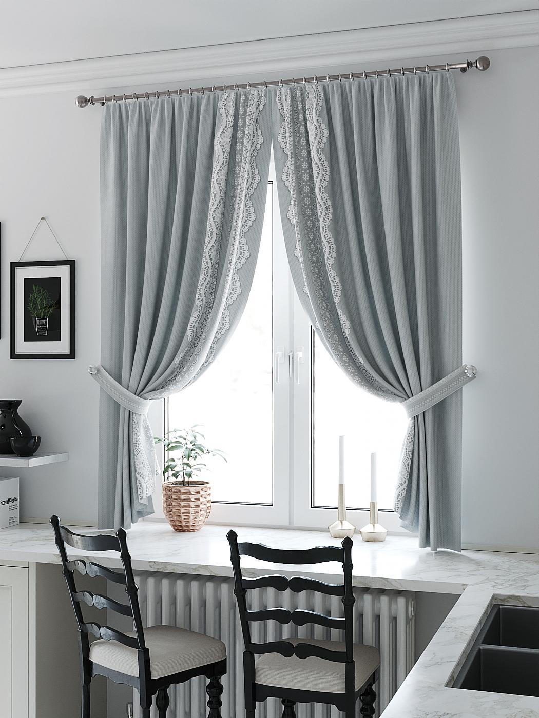 

Комплекты штор AT HOME / шторы в комнату 150х180 см / Фиримелир (серый), 961371