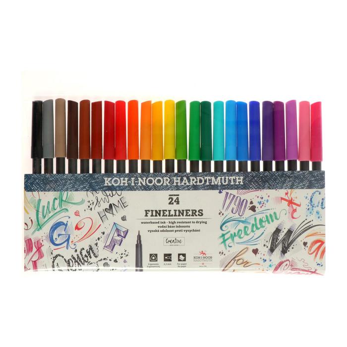 

Набор ручек капиллярных 24 цвета, 0,3 мм Koh-I-Noor FINELINERS 7021, пластмассовая упаковк