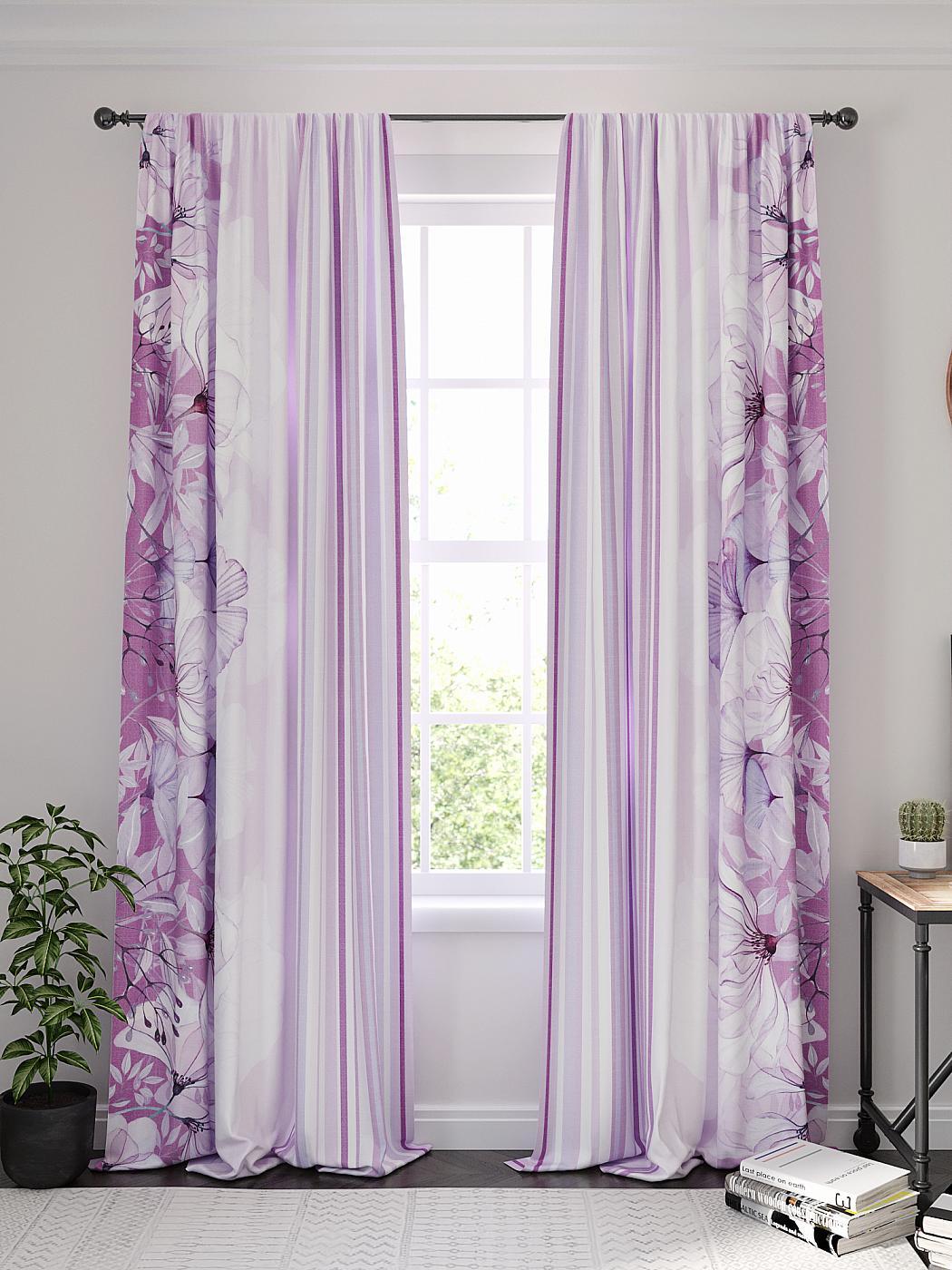 

Комплекты штор AT HOME / шторы в комнату 150х270 см / Фронрис (розовый), 955010