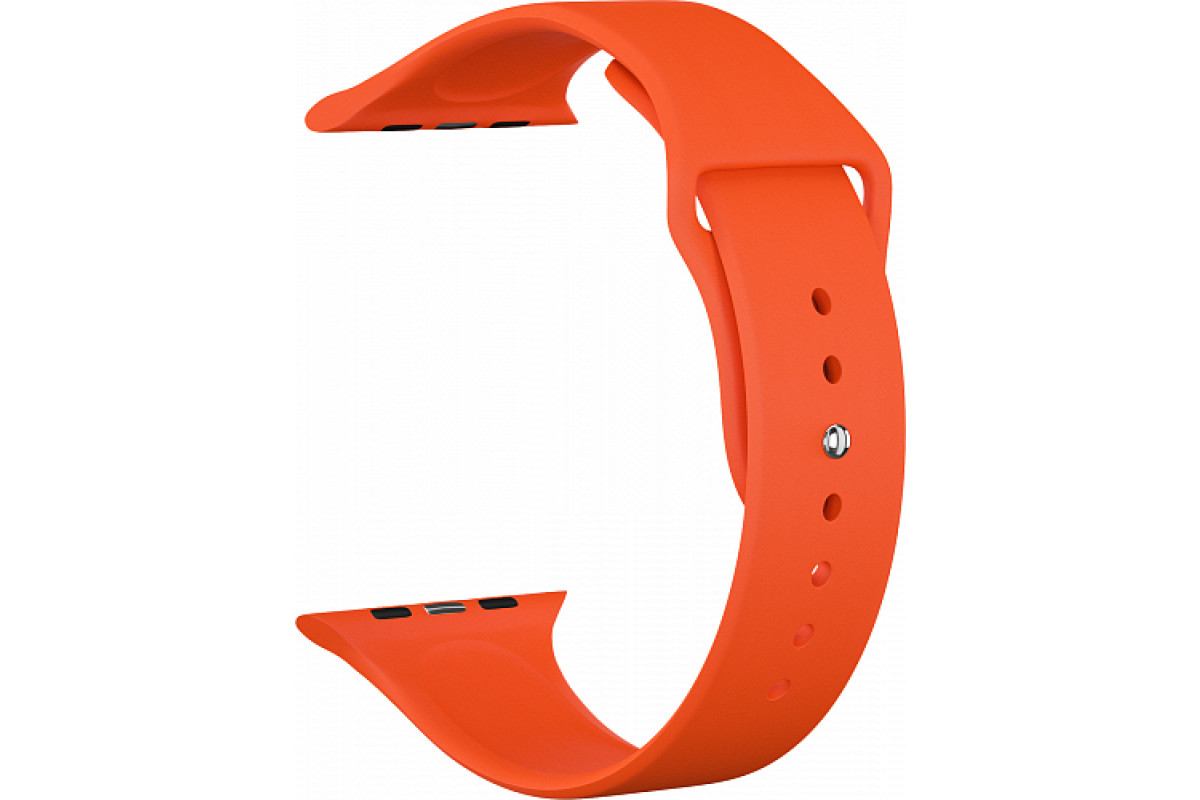 

Ремешок силиконовый для Apple Watch 44мм, оранжевый, WatchStrap