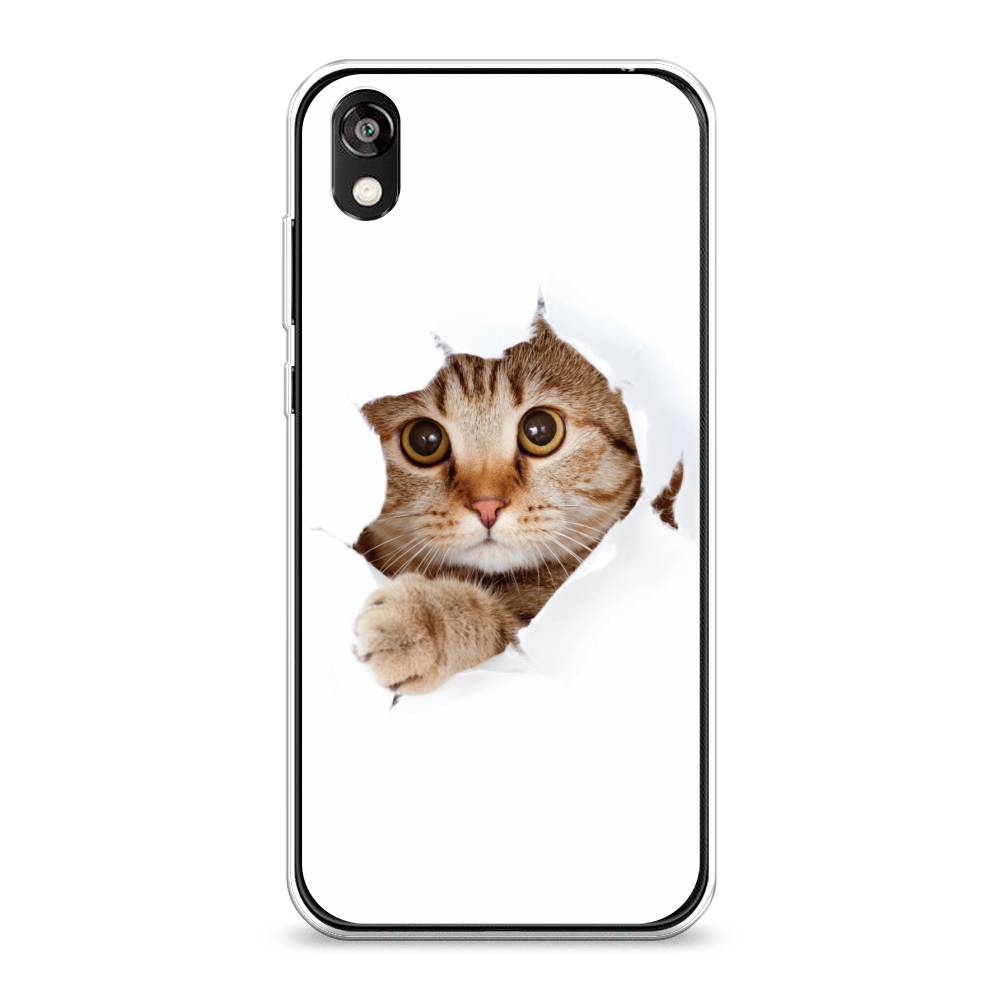 

Чехол на Huawei Y5 2019 "Кот и бумага", Белый;коричневый, 6103950-1