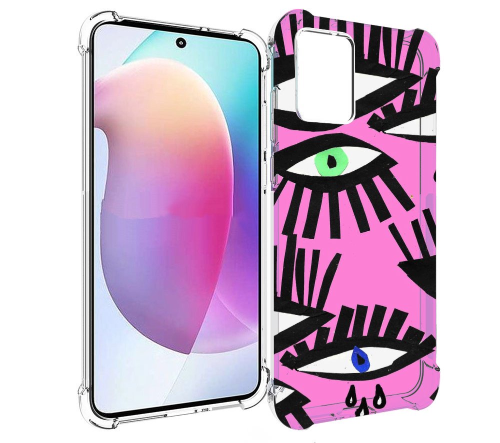 

Чехол MyPads глазки абстракция для Motorola Edge 30 Neo, Прозрачный, Tocco