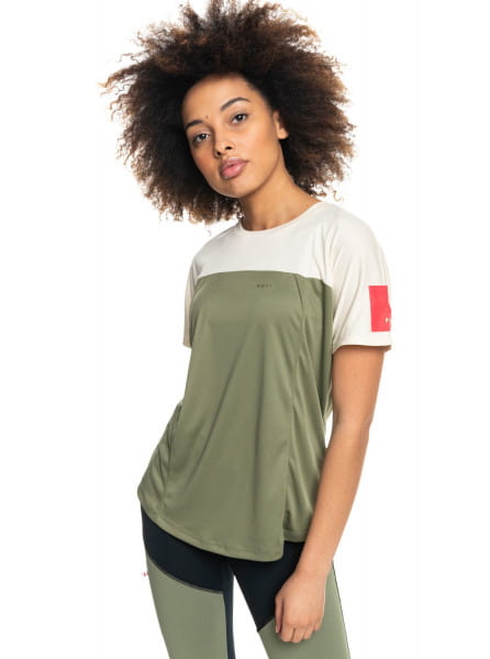 

Футболка женская Roxy ERJKT03810 зеленая 34, ERJKT03810