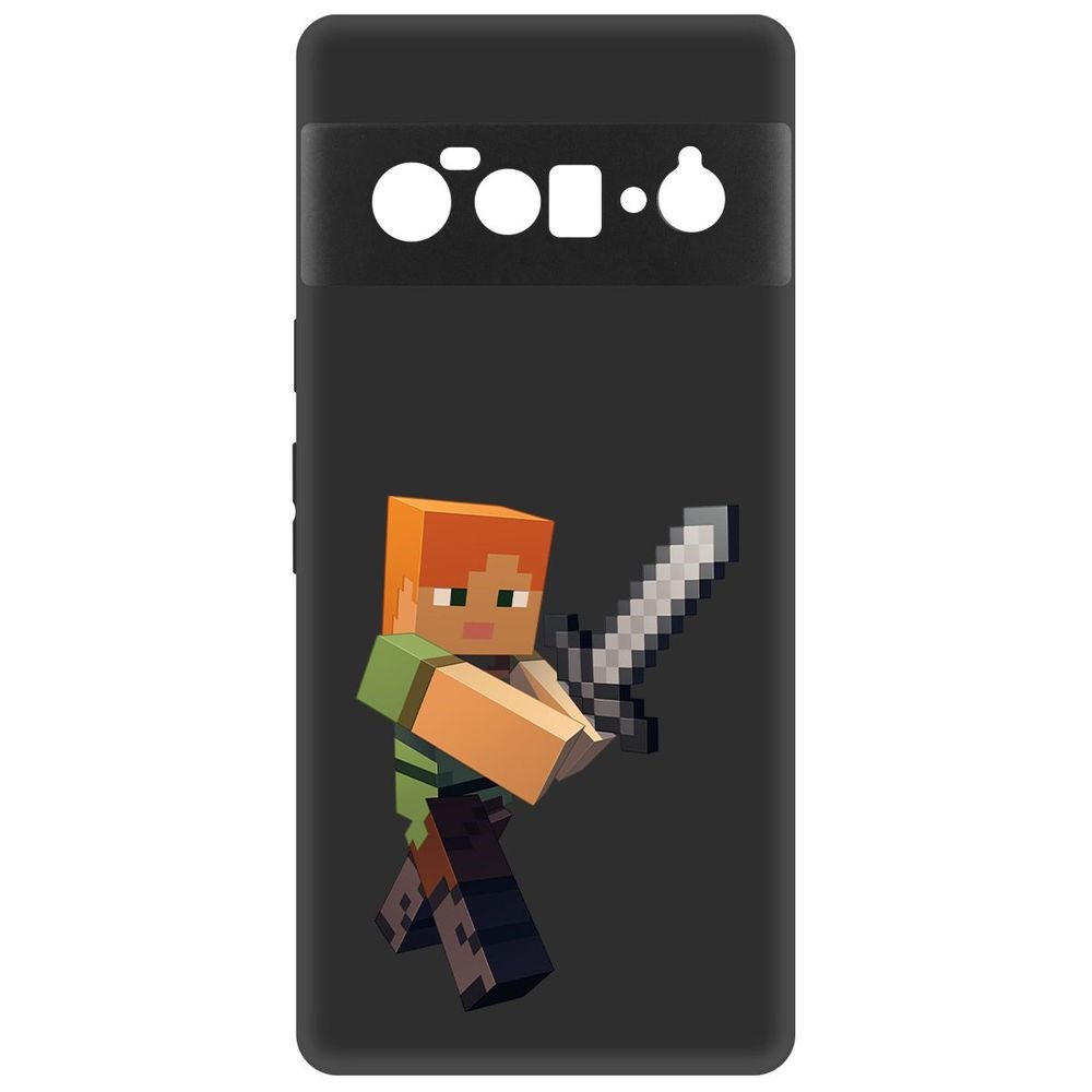 

Чехол-накладка Minecraft-Алекс для Google Pixel 6 Pro, Черный
