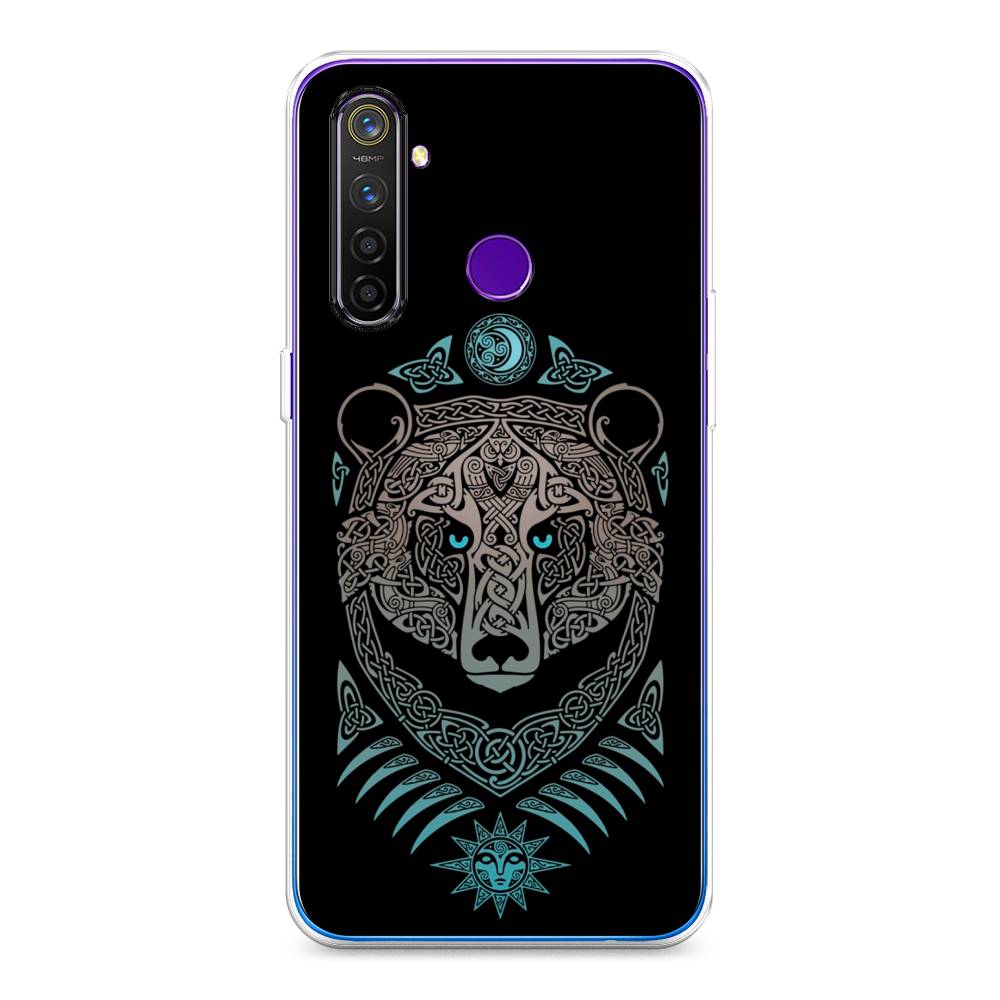 

Чехол Awog на Realme 5 Pro "Кельтский медведь", Разноцветный, 251650-2