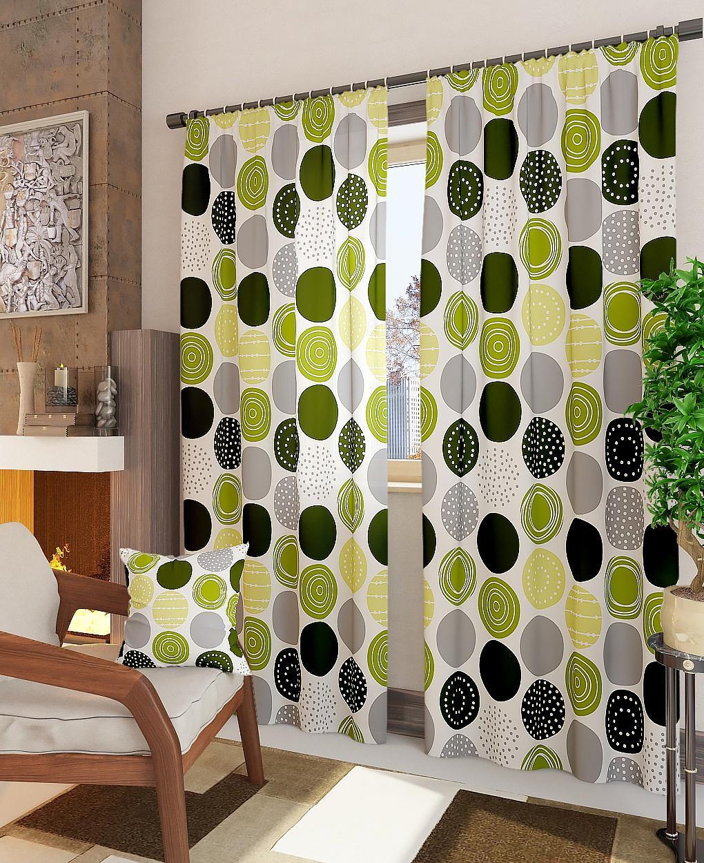 

Комплекты штор AT HOME / шторы в комнату 150х260 см / Роули-К (зеленый), 940069