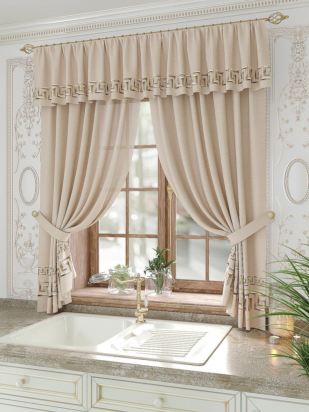 

Комплекты штор AT HOME / шторы в комнату 150х180 см / Иновирс (бежевый), 934022