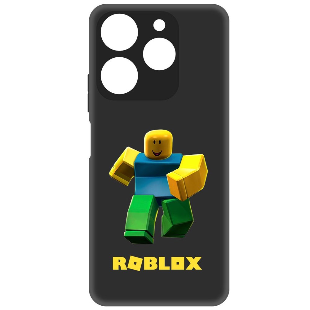 

Чехол-накладка Софт Roblox-Классический Нуб для TECNO Spark 10 Pro, Черный