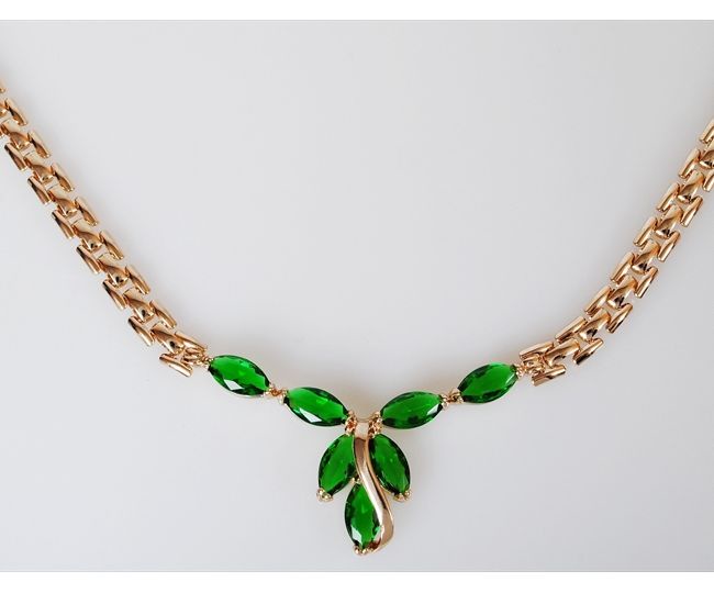 Колье из бижутерного сплава 45 см Lotus Jewelry 242N-18Gcz, фианит