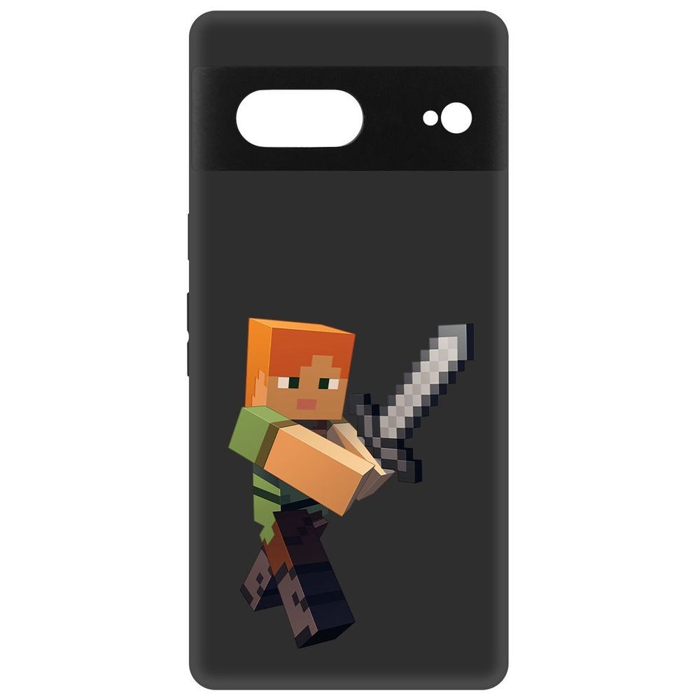 

Чехол-накладка Minecraft-Алекс для Google Pixel 7, Черный