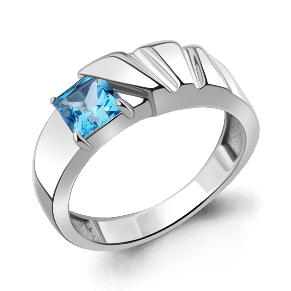 

Кольцо из серебра с топазом Aquamarine Aquamarine 6972905_925_р р. 18, 6972905_925_р