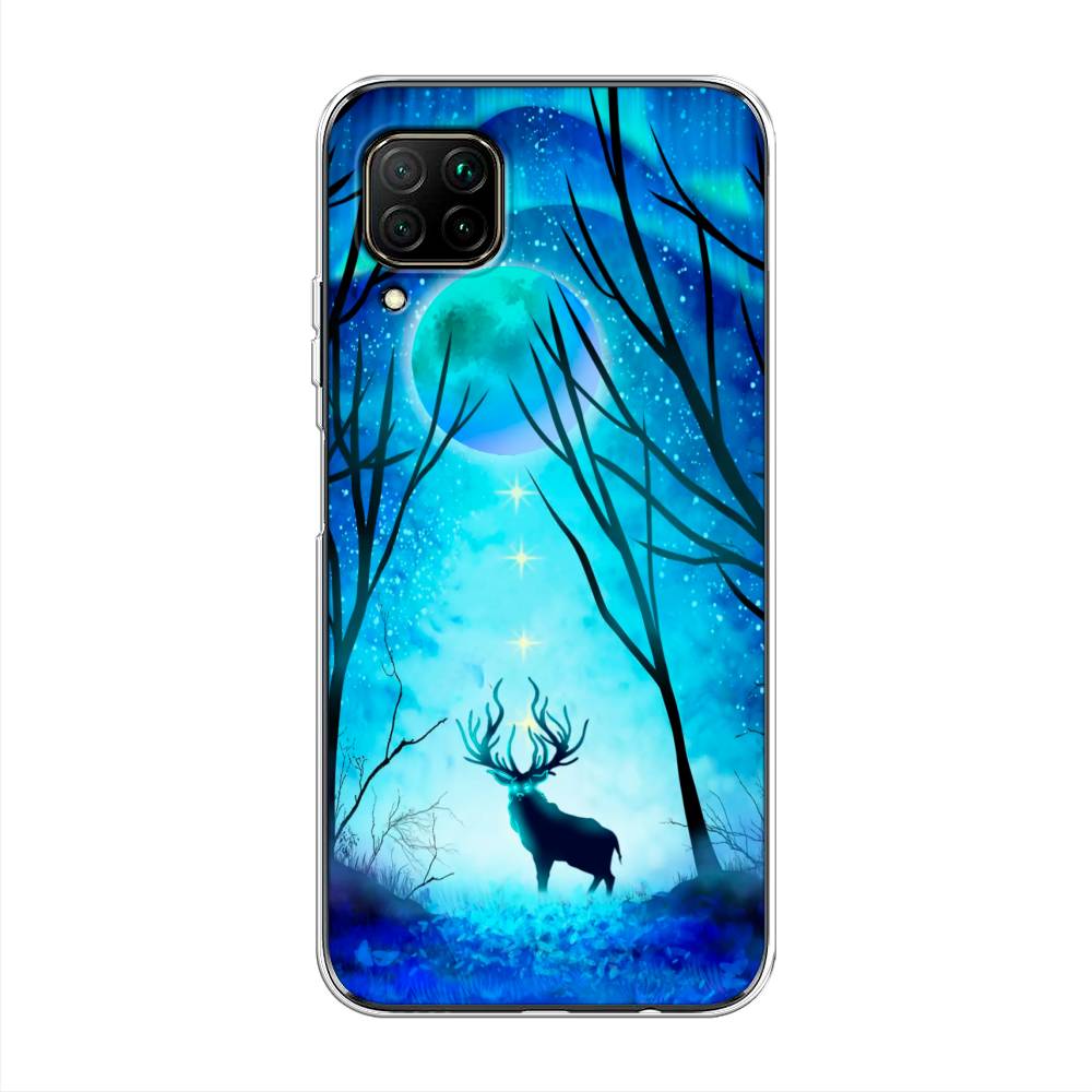 

Чехол на Huawei Nova 7i "Олень северное сияние", Синий;черный;голубой, 611850-1