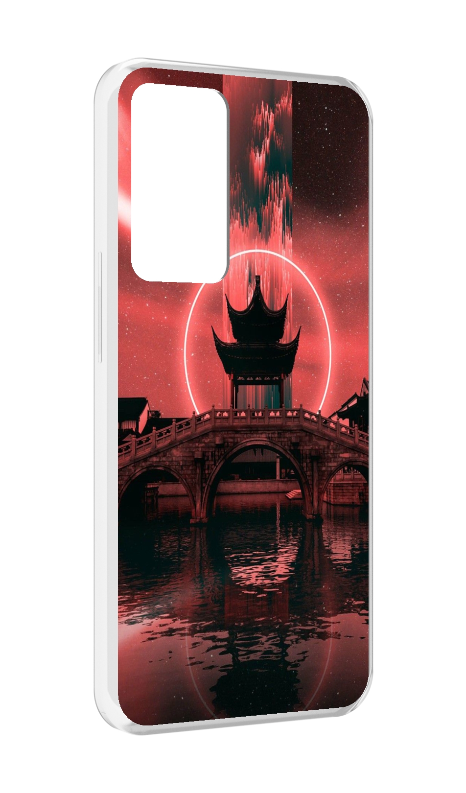 

Чехол MyPads японский мост красный фон для OPPO Reno 8 Lite, Прозрачный, Tocco