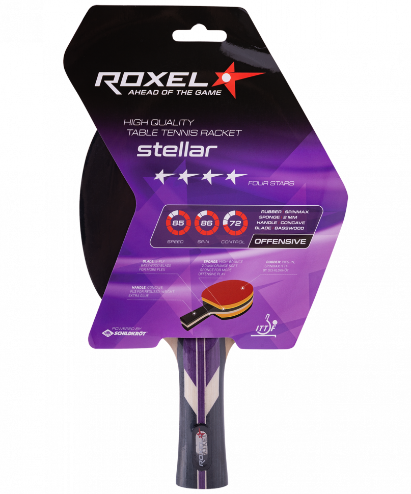 фото Ракетка для настольного тенниса 4stellar, коническая roxel