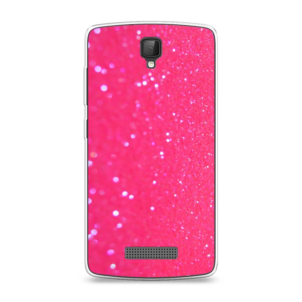 

Силиконовый чехол "Малиновые блестки рисунок" на ZTE Blade L5 (L5 Plus), Малиновые блестки рисунок