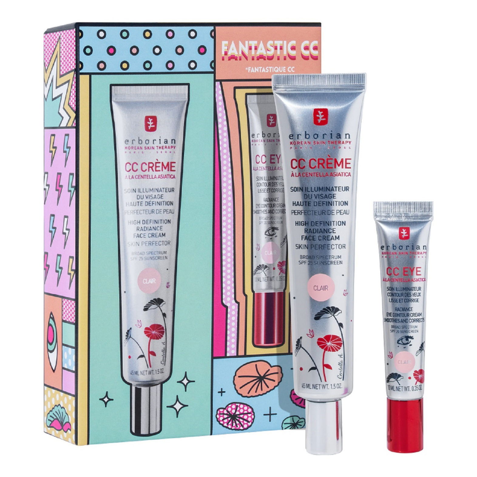 

Набор средств для лица Erborian Fantastic CC для женщин, 2 предмета