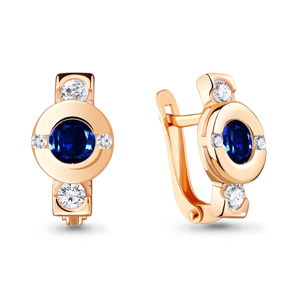 

Серьги из серебра с фианитом Aquamarine 43474АБ_925_з, 43474АБ_925_з