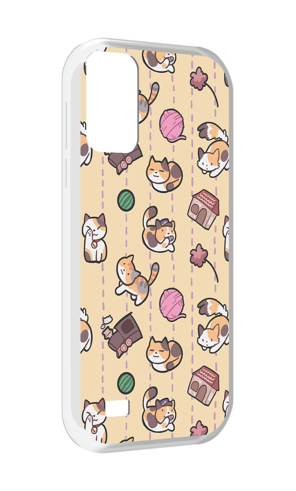 

Чехол MyPads Котики-клубочки для Oukitel C31, Прозрачный, Tocco