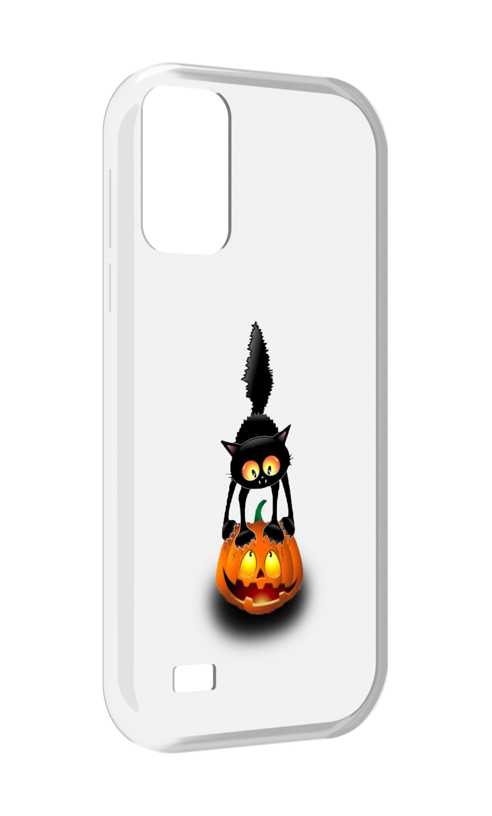 

Чехол MyPads Котик с тыквой для Oukitel C31, Прозрачный, Tocco