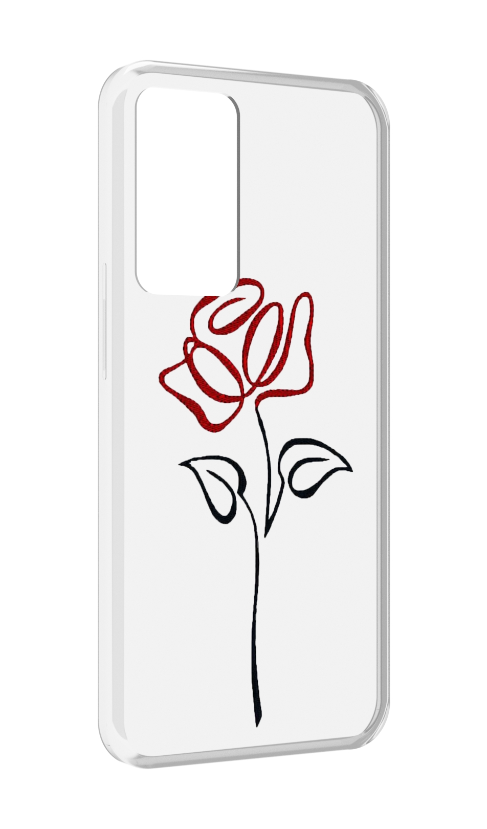 

Чехол MyPads цветок в одну линию для OPPO Reno 8 Lite, Прозрачный, Tocco