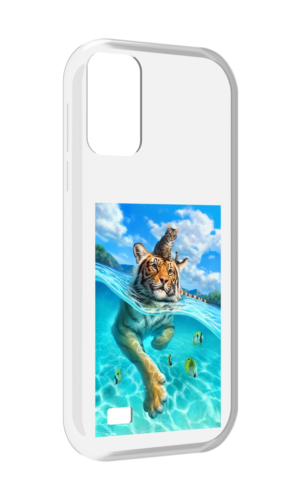 

Чехол MyPads Кот-на-тигре для Oukitel C31, Прозрачный, Tocco